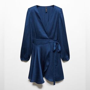 MANGO Flowy wrap dress Small (4)